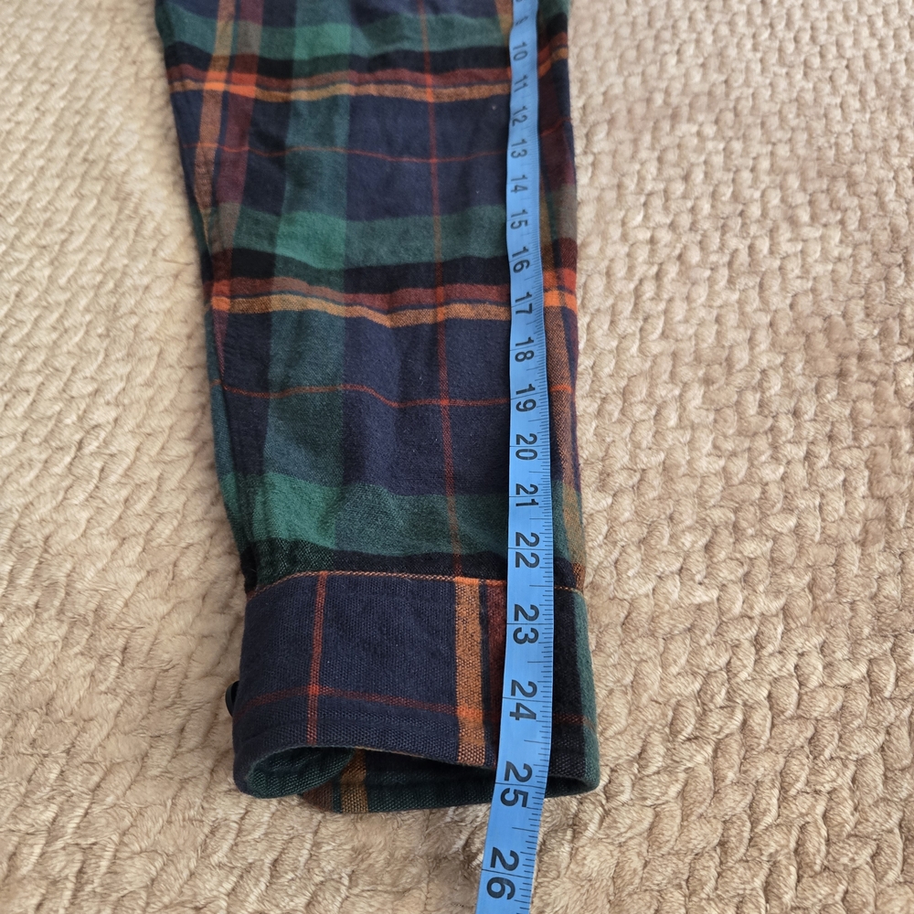 L.L.Bean Plaid Flannel Shirt Large Traditional Fit Cotton Button Up - Picture 11 of 12
